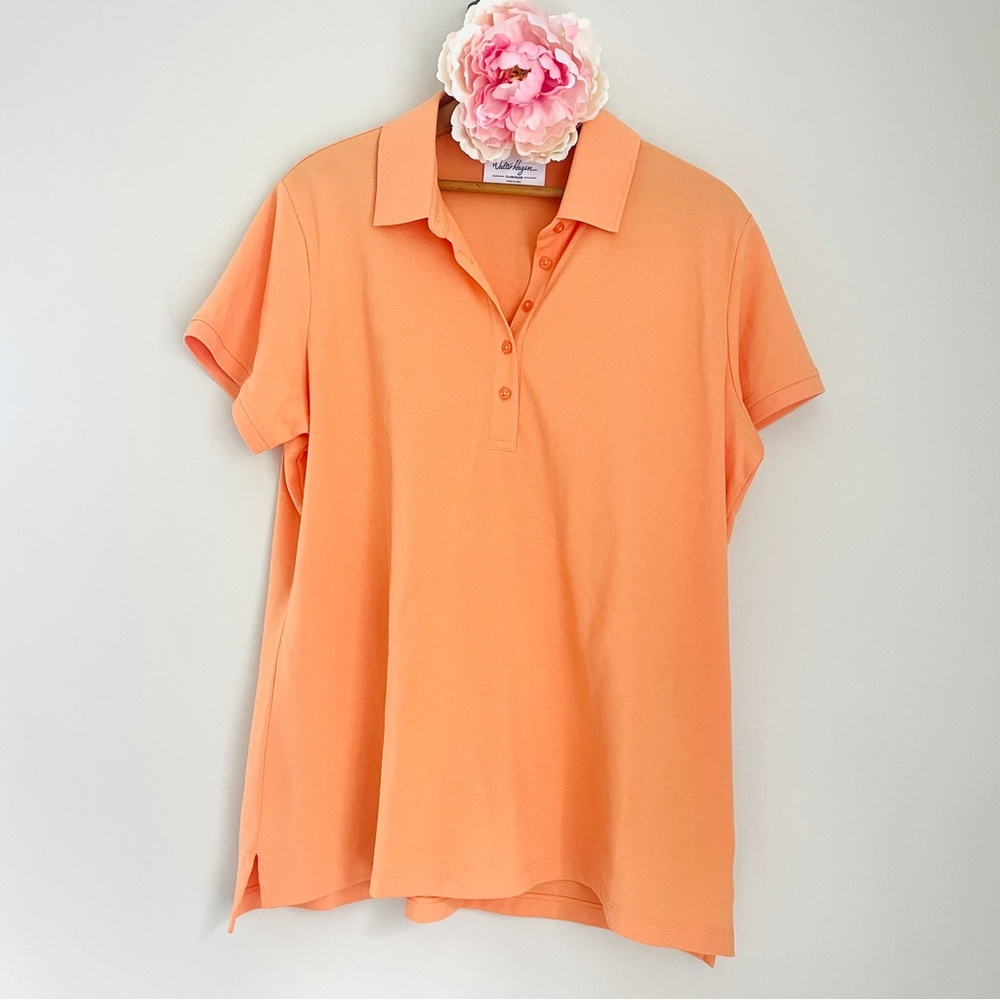 Walter Hagen Clubhouse Peach Orange Women's Button Down Shirt XXL